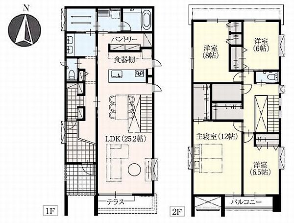 2区画建物参考プラン（4LDK）建物参考価格： 6300万（税込） 建物面積：160.43平米