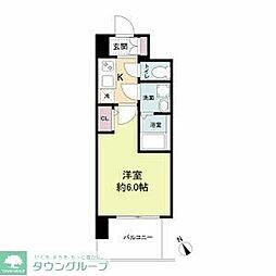 エスリードレジデンスオオサカウエスト 1Kの間取図画像