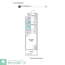COMFORIA江坂 1Kの間取図画像