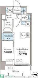 エスリードレジデンス ザ・グラン大阪ノア 1LDKの間取図画像