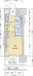 プレリス阿波座Bloom 1Kの間取図画像