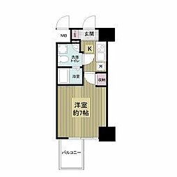 アプリーレ南森町 1Kの間取図画像