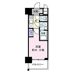 エスリード新大阪ザ・プレミアEAST 1Kの間取図画像