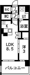 アーバンパーク御幣島 1LDKの間取図画像