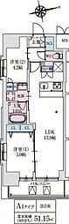 スプランディッド上本町WESTII 2LDKの間取図画像