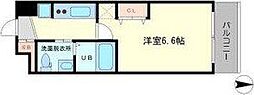 アーデンタワー本町イースト 1Kの間取図画像