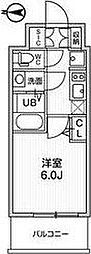 gm難波ウエストD.C. 1Kの間取図画像