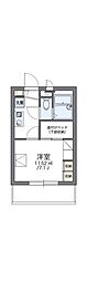 レオパレス天満 1Kの間取図画像