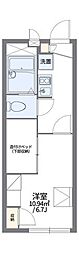 レオパレスリリー 1Kの間取図画像