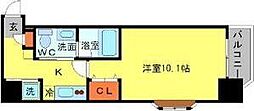 Aden土佐堀 1Kの間取図画像