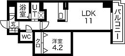 スローハスコート 1LDKの間取図画像