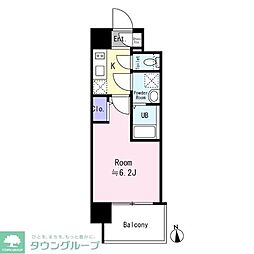 エスリード大阪城EAST 1Kの間取図画像