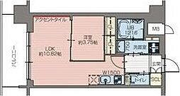 プレジオ難波 1LDKの間取図画像