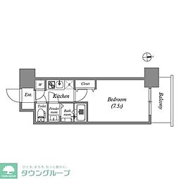 アドバンス江坂ラシュレ 1Kの間取図画像