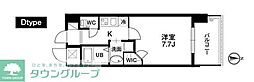 クラウンハイム北心斎橋フラワーコート 1Kの間取図画像