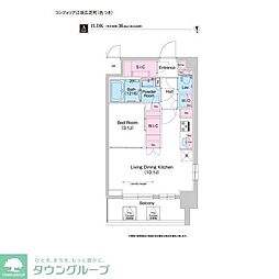 COMFORIA江坂広芝町 1LDKの間取図画像