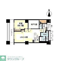 樹樹ガーデン 1SLDKの間取図画像