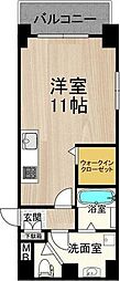 M.ヒルズ西本町 ワンルームの間取図画像