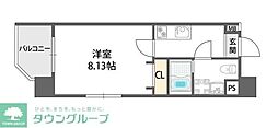 ドゥエリング梅田 1Kの間取図画像