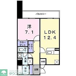 サニーレジデンス吉野 1LDKの間取図画像