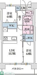 スプランディッド難波VII 2LDKの間取図画像