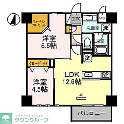 OuestRiviere 2LDKの間取図画像
