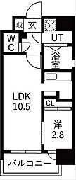 グランフェリーチェ・ナイン 1LDKの間取図画像