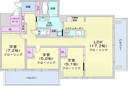 プレミスト円山表参道 3LDKの間取図画像