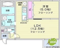 ANGEROSE 1LDKの間取図画像