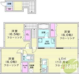 エテルナ II 3LDKの間取図画像