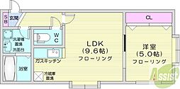 ラ・グランノース27 1LDKの間取図画像