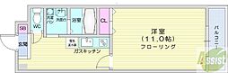 ING北大前 1Kの間取図画像