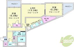 C-SELECTION.STELLA1 2LDKの間取図画像