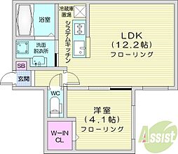 CasadeShelley 1LDKの間取図画像