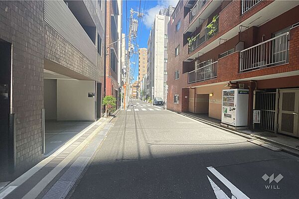 敷地北西側の前面道路