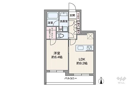 1LDK 間取り