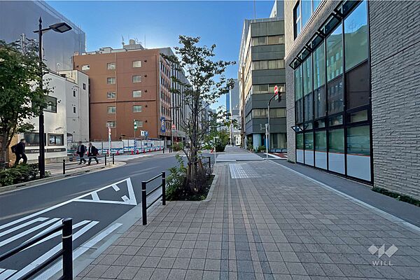 敷地南側の前面道路（東側から）