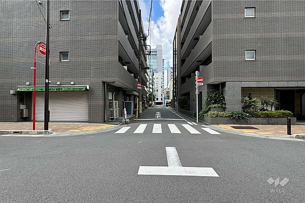 敷地北側の前面道路