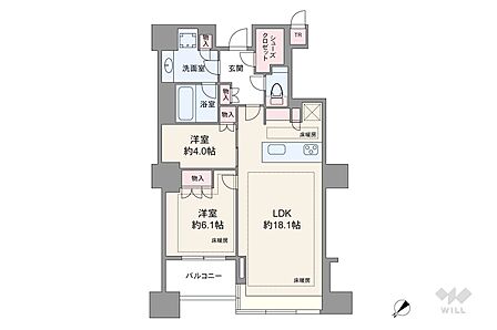 2LDK 間取り