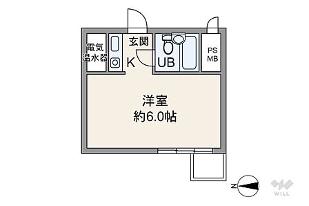 1R 間取り