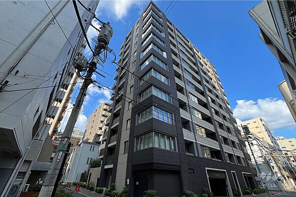 クレヴィア東京八丁堀新川ザレジデンスの外観（南側から）