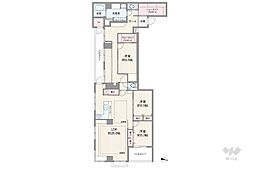 朝日九段マンション 3LDKの間取図画像