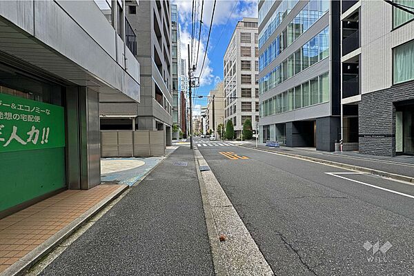 敷地の南側前面道路（東側から）
