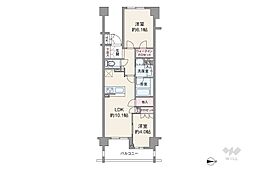 マジェスティハウス新宿御苑パークナード 2LDKの間取図画像
