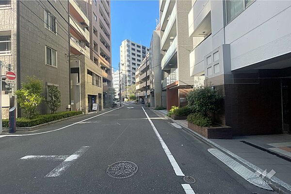 敷地西側の前面道路