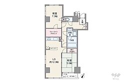 マイキャッスル水天宮前弐番館 2LDKの間取図画像