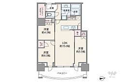 ザ豊海タワーマリン&amp;スカイEAST棟 3LDKの間取図画像