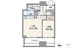 シティタワー銀座東 1LDKの間取図画像