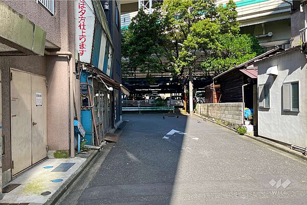 敷地東側の前面道路（南側から）