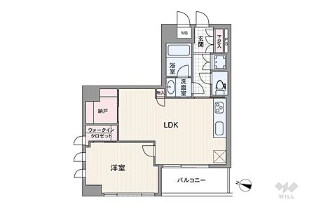 1LDK 間取り